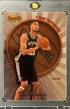 TIM DUNCAN RARE RED SILVER FOIL 1999 BOWMAN’S BEST TOPPS INVESTMENT CARD LEGEND picture