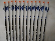 12-Easton Sonic 6.0 HIGH VELOCITY 300 Dipped & Crested Carbon Arrows WILL CUT picture