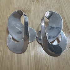 1970s Rare Vintage Burkhardt Birks Sterling 925 Modern Earrings.  picture