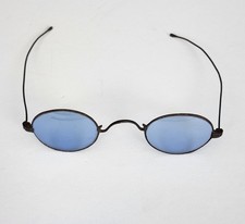 Antique Blue Cobalt Tinted Spectacles Glasses Vintage picture