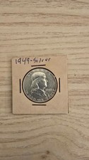 1949 Franklin Half Dollar 90% Silver 50C Philadelphia Circulated in 2x2 Holder picture