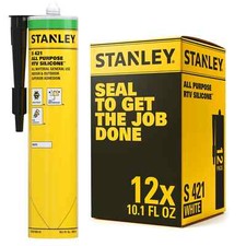 Silicone Sealant 100% Silicone Waterproof Bathroom Kitchen Window White 12 Pack picture