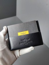 Genuine BREITLING Black Leather Holder And Warranty Card And Booklet picture