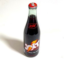 Vintage Jolt Cola Glass Bottle 12oz Sealed 1990s Twice Caffeine Collectible picture