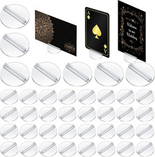50 Pcs Large Card Stands Transparent Plastic Game Card Holders 1.4 Inch picture