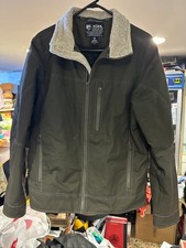 KÜHL Burr Jacket Men’s Medium Kanteen Distressed Canvas Sherpa Lined Jacket 1053 picture