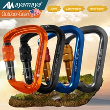 30KN Heavy Duty Screwgate Locking Carabiner D-Ring Clip Hook for Climbing Caving picture