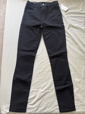 J Brand Alana Womens Black Mid Rise Skinny Jeans Size 23 Denim picture