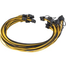 82cm 18AWG 10pcs 6 Pin PCI-E to 8 Pin(6+2) PCI-E (Male to male) GPU Power Cable  picture