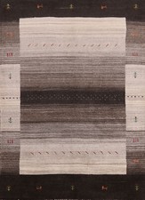 Striped Luxurious Handmade Bedroom Rug Tribal Gabbeh Rug 5x6 ft picture