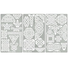 Aleks Melnyk No.37 Metal Journal Stencils, Pyrography Celtic Patterns, Celtic... picture