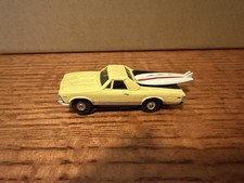 Vintage Aurora AFX T-Jet Yellow Chevy El Camino HO Slot Car with Surfboards picture