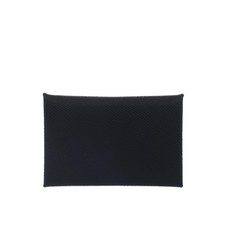 Hermès Calvi Epsom Calfskin Coin Purse Black, Leather Wallet Snap picture