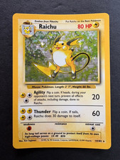 Raichu 14/102 Base Set Unlimited 1999 English Pokemon Card picture