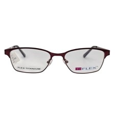 Tiflex TFL 2103 Titanium Eyeglasses Shiny Wine Coral Rectangle Frame 52-16-135 picture