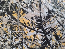 Original Abstract Action Painting jackson pollock style Set Of Three 12x16 picture