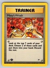 Misty's Wrath 114/132 NM/M Gym Heroes UC Pokemon 1st Edition T01855 picture