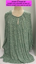 NWT Maurices  Women’s Tunic Top Keyhole Neck 3/4 Sleeves 100% Rayon picture