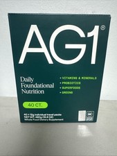 NEW SEALED AG1 Greens 40ct Daily Foundational Nutrition 40x12g Pks Exp 5/26 picture