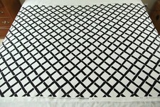 7Y Kent Dana Gibson Stroheim Upholstery Fabric Cotton Black White Weave Modern picture