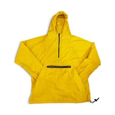 Vintage LL Bean Anorak Windbreaker Yellow Mens Medium 1390 Made in USA Stained picture
