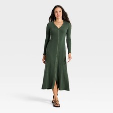 Women's Long Sleeve Knit Maxi A-Line Dress - Universal picture