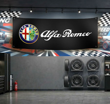Alfa Romeo Racing Black Flag Banner 71x24 Wall Decor picture