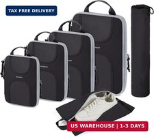 BAGSMART Compression Packing Cubes, 6 Set Packing Cubes for Suitcases, Lightweig picture