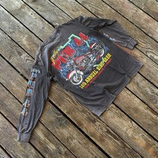 Super Sick Vintage 1995 Pub 44 Biker Long Sleeve. Distressed And Faded picture
