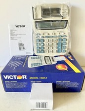 Victor 1208-2 12 Digit Capacity LCD Display 2 Color Serial Printing Calculator picture