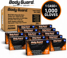Body Glove Black Industrial Disposable Nitrile Gloves 6 Mil Latex & Powder Free picture