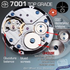 MOVEMENT,  ETA 7001,  TOP GRADE GLUCYDUR BALANCE, CDG, BLUE SCREWS, SWISS MADE picture