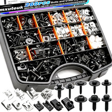 260PCS U-Nut Clips & Automotive Body Fender Bolts Kit,For Most Cars Fender,Engin picture