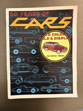 Vintage 1975 50 Years of Cars Color Fold Display Troubador Press Unused Uncut picture
