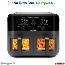 CHEFMAN 6 Qt Dual Basket Air Fryer Sync Finish Easy View Digital Black picture