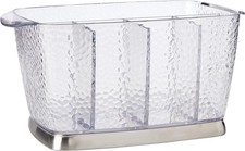 Idesign Rain Plastic Silverware Caddy Organizer Flatware Holder for Kitchen Coun picture