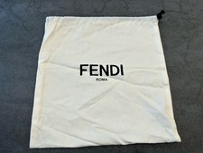 Authentic Fendi Roma Dust Bag Ivory Cotton With Drawstring Dust Bag 11 X 12 Inch picture