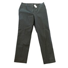 Talbots Hampshire Ankle Pants Womens 6 Black White Pin Dot Stretch Trousers NEW picture