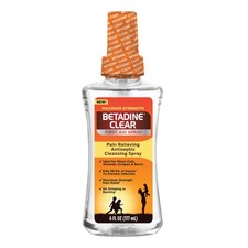 Betadine Clear First Aid Spray, Max Strength Pain Relieving 6 Ounce, picture