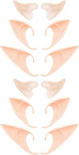 6 Pairs Soft Pointed Elf Ears Costume Accessories for Cosplay and Dress Up picture
