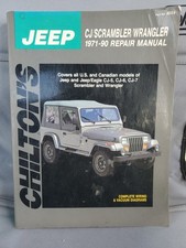 FADED Chilton Repair Manual 1971- 1990 Jeep Eagle CJ5 CJ6 CJ7 Scrambler Wrangler picture