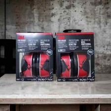 3M Pro-Grade Black/Red NRR 30dB Lightweight & Adjustable Noise-Reducing Earmuffs picture