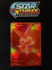 Pokemon TCG Victini 171/086 Black & White Full Art Holo Rare English MP picture