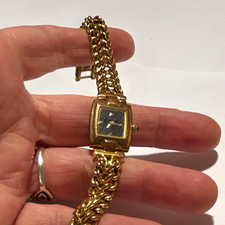 Vintage Pulsar Wristwatch Gold Tone Metal Bracelet  picture