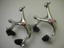 1 PAIR 700C ROAD BIKE BICYCLE ALUMINUM SIDE PULL CALIPER BRAKE FRONT + REAR picture