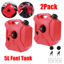 2Pack Portable 5L Gas Fuel Tank Petrol Storage Can For ATV UTV Motorcycle Car picture