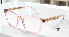 GUCCI GG0184O 013 Rectangular Squared Pink Demo Lens 50 mm Unisex Eyeglasses picture