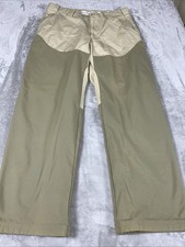 L.L.Bean Trail Pants Mens 32 X30 Beige Olive Hiking Trekking Outdoor Cotton picture
