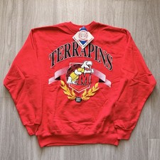 Vintage Maryland Terrapins Crewneck Sweater Team Hanes NWT Size Large picture