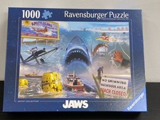 Ravensburger Universal Vault Collection Jaws Merchandise - 1000 Piece Jigsaw Puz picture